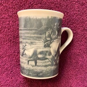 Field & Stream Vintage Elk Mug in Cream and Gray